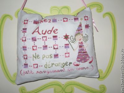 coussin de porte de ma fille
